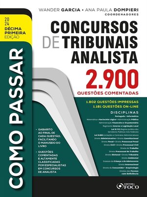 cover image of Como Passar em Concursos de Tribunais Analista--11ª Ed--2024